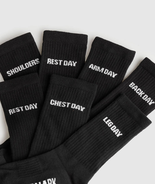 Gymshark Premium GFX Crew Socks 7Pair